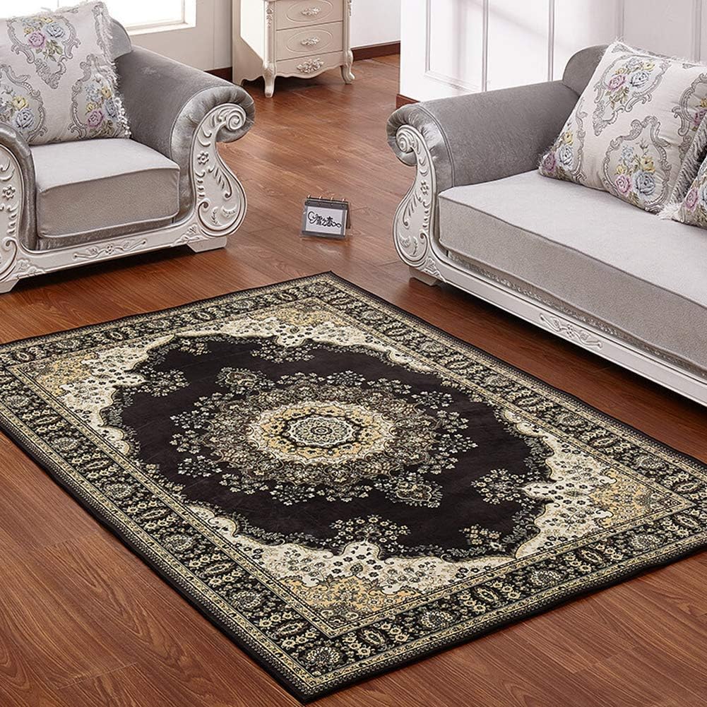Aishankra B19 Home Carpet European Style Bedend Bedside Blanket Room Area Rugs Mat,B,5'2''X7'5''/160X230CM [Energy Class A]