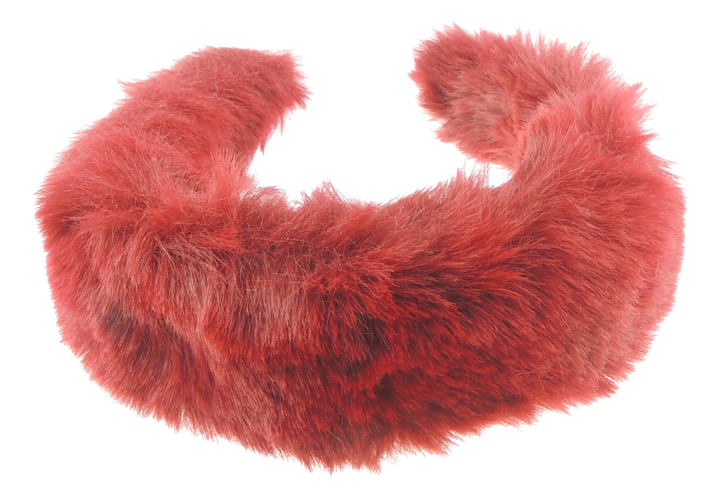 Womens Thick Wide Soft Plush Faux Fur Fabric Boho Vintage Look Winter Christmas Birthday Wedding Bridesmaid Party Headpiece Accessories Hairband Head Hair Headband Alice Band (Burgundy)
