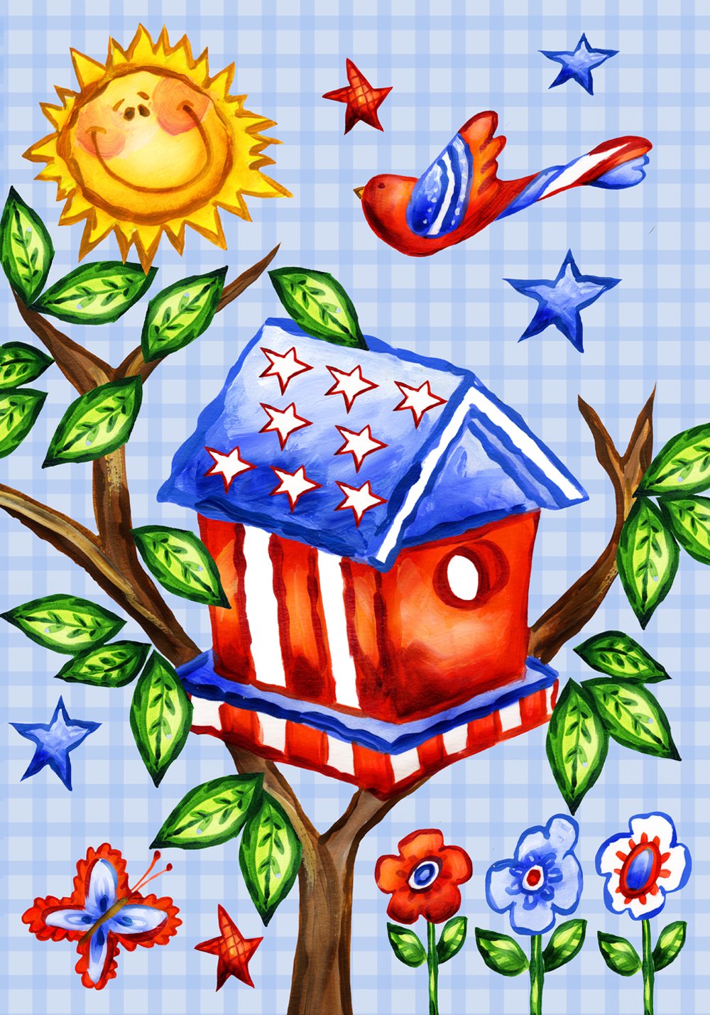 Best Patriotic Birdhouse Garden Flag