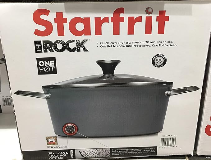 Starfrit The Rock Stock Pot with Lid 28cm / 6.9L Amazon.co.uk Kitchen