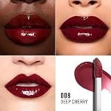 Rimmel Oh My Gloss Lip Oil 008 Deep Cherry Hydrating Vegan Cruelty Free view 2