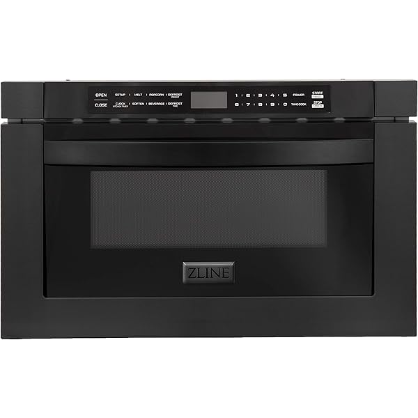 drawer microwave black stainless