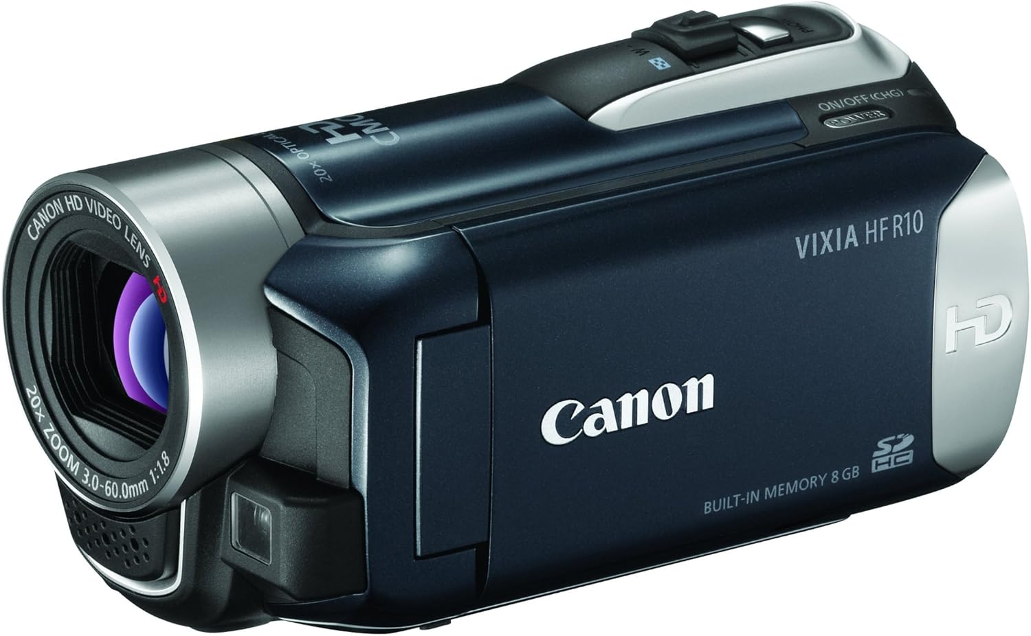 Amazon Com Canon Vixia Hf R10 Memoria Flash Dual Videocamara Plata Camera Photo