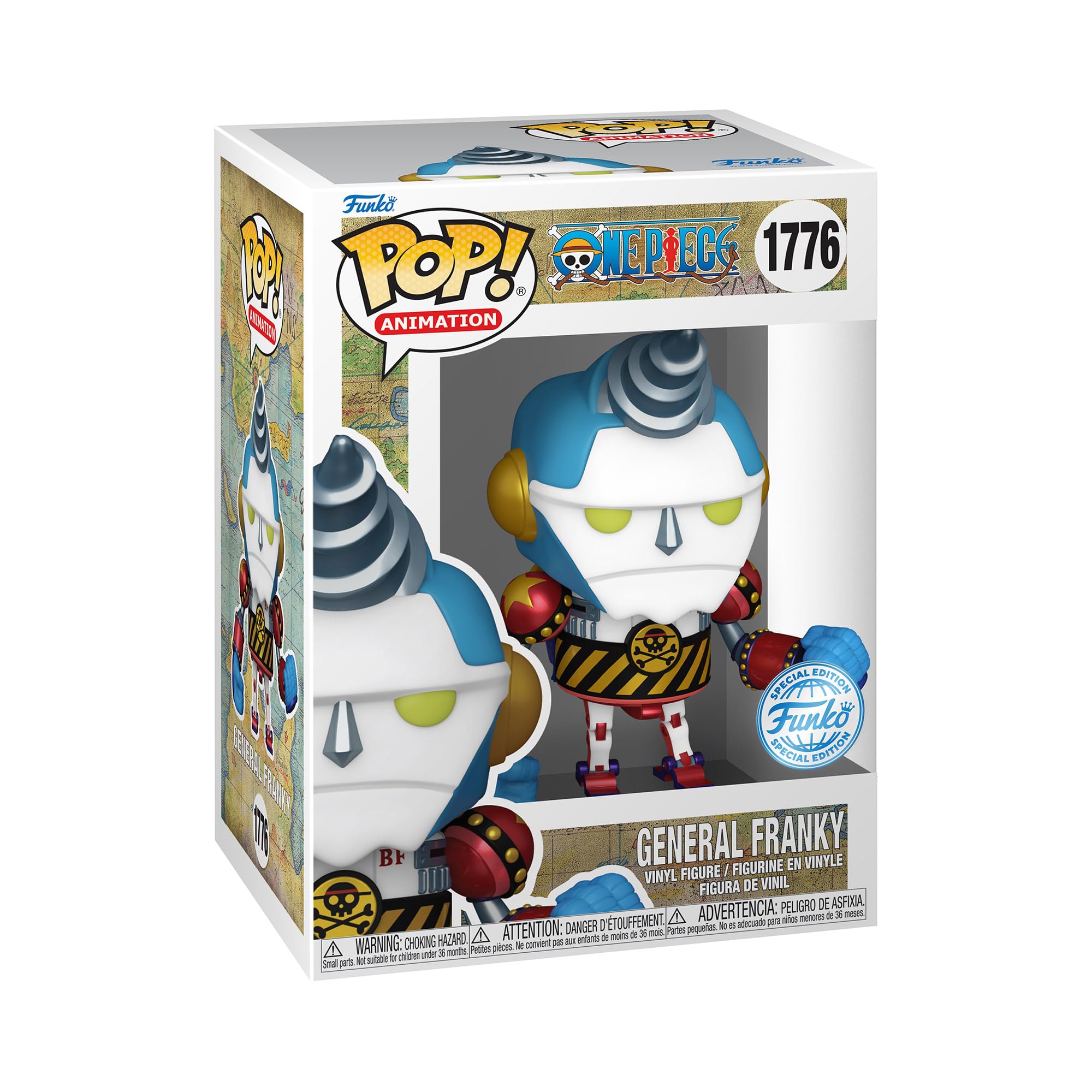 Funko Pop! Animation: One Piece - General Franky - 1/6 Odds for Rare Chase Variant - Glow In the Dark - Collectable Vinyl Figure - Gift Idea - Official Merchandise - Toys for Kids & Adults