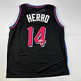 Facsimile Autographed Tyler Herro Miami Black Vice City Reprint Laser Auto Basketball Jersey Size Men's XL