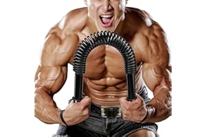 JAOTREL Power Twister Bar, 132 lbs Upper Body Strength Training Bar, Heavy Duty Arm Builder for Chest Shoulder Forearm Bicep and Arm Strengthening Workout Equipment