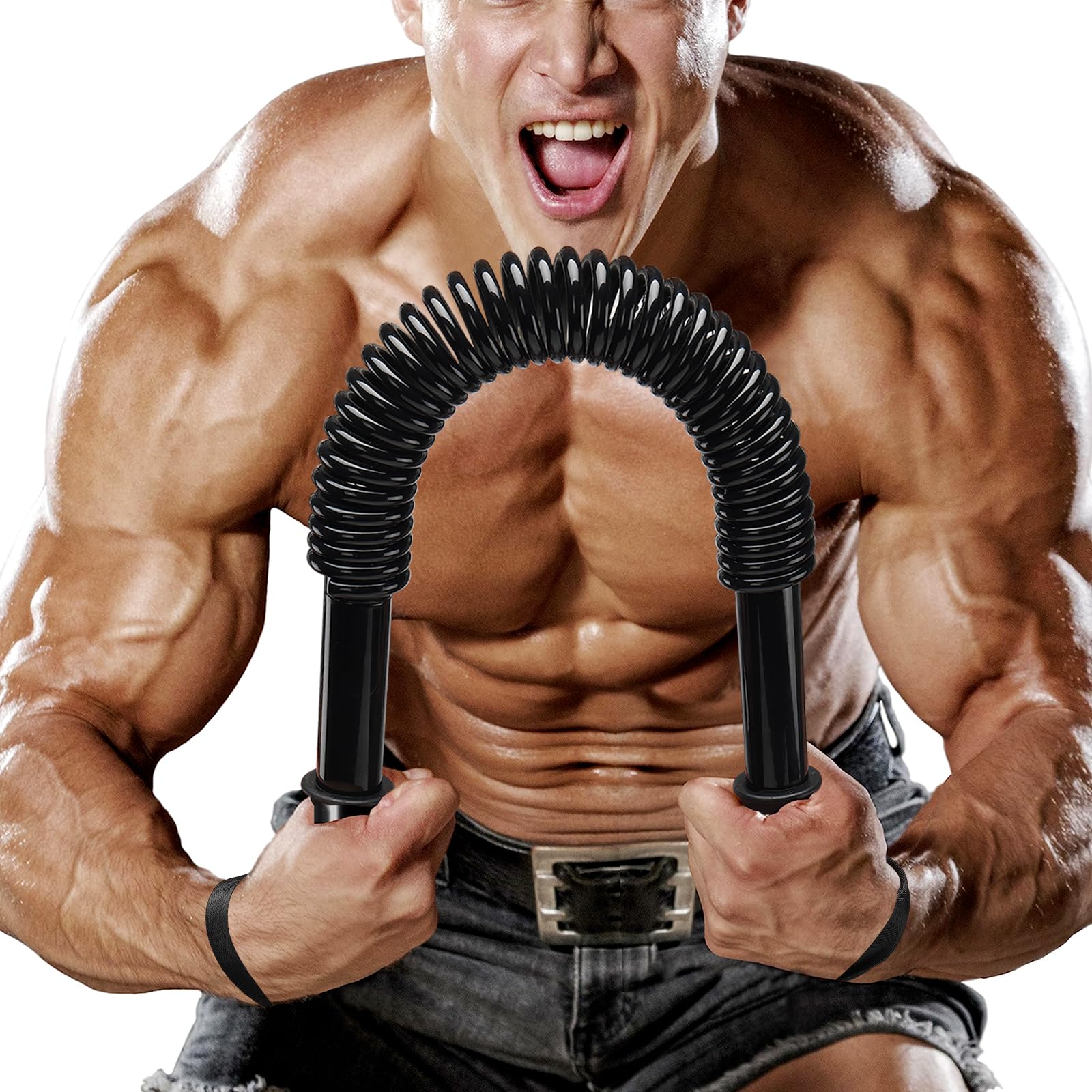 Photo 1 of JAOTREL Power Twister Bar, Upper Body Strength Training Bar, Heavy Duty Arm Builder for Chest Shoulder Forearm Bicep and Arm Strengthening Workout Equipment (66, Pounds)