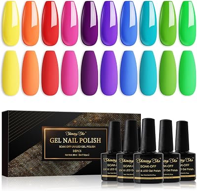 Shining She Neon Gel Nail Polish 10 Colors 8ml Soak Off UV/LED