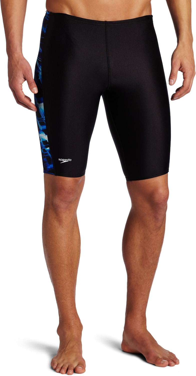 Speedo Men's Xtra Life Lycra Cyber Swirl Splice Jammer