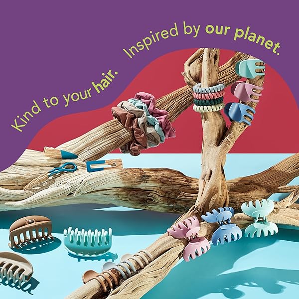 GOODY PLANET SUSTAINABLE ROUND CLAW CLIPS, ASSORTED COLORS (COLORS MAY VARY), 3 COUNTS (PACK OF 1) – PAIN-FREE HAIR ACCESSORIES FOR WOMEN, MEN, BOYS AND GIRLS