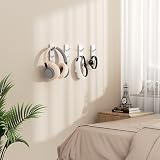 susswiff 6 Pack White Adhesive Hooks for Wall and Door 13 lb Hold view 4