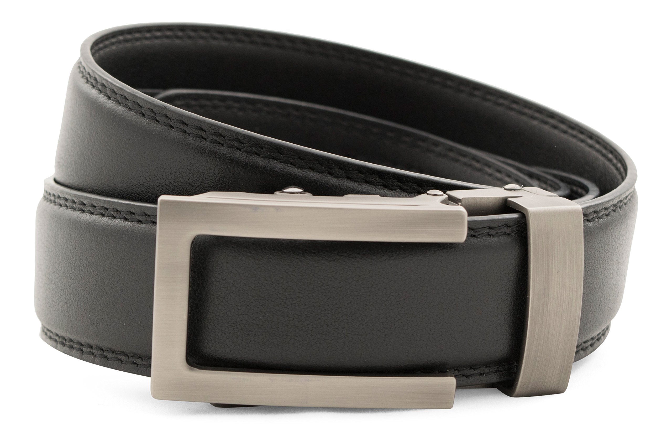 Galleon Anson Belt & Buckle Men's 1.25" Traditional Gunmetal Buckle