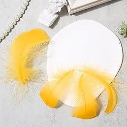 300pcs Golden Yellow Feathers 2-3 Inches Bulk
