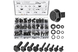 Mr. Pen- Nuts and Bolts Assortment Kit, 272 pcs, Black Carbon Steel, Grade 10.9, M6, M8, M10(12mm to 30mm), Flange Hex Head Metric Assorted Nuts and Bolts
