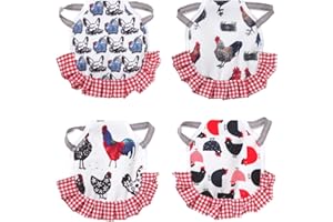 FAMKIT Chicken Saddles 4Pack Hen Apron with Elastic Strap Poultry Chicken Protector Apron Care Supplies