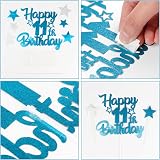 mciskin Happy 1st Birthday Candles Set Blue 1 Numeral & Star Toppers 12pc view 3