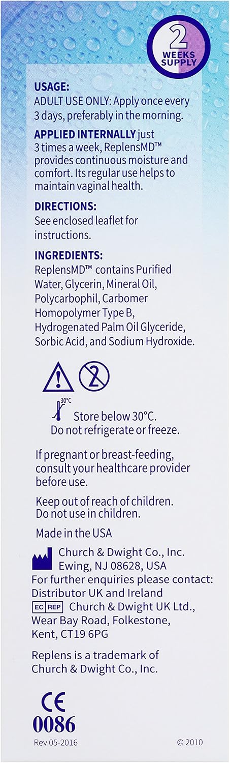 Replens Long Lasting Vaginal Moisturiser, Up to 3 days of long-lasting relief from vaginal dryness, Relieves Discomfort - Image 5