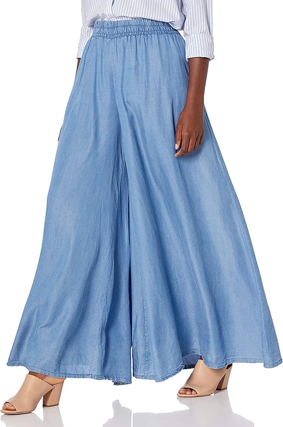 M Made in Italy Women's Woven Wide Leg Pants, Jeans, XL Amazon.co.uk