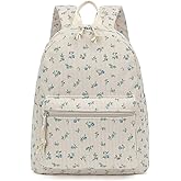 Yusudan Corduroy Womens Mini Backpack Girls Small Backpack Purse Fashion Casual Daypack School Bookbag (Flowers Blue)