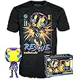 Funko POP! & Tee: Marvel Blacklight - Rescue M - Medium - T-Shirt - Clothes with Collectable Vinyl Figure - Gift Idea - Toys and Short Sleeve Top for Adults Unisex Men and Women - Movies Fans