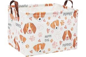 HIYAGON Rectangular Kids Gift Basket Baby Boy Basket Kids Dog Toy Storage Bin Basket Organizer Box Dog Room Decor(Dog)