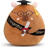 Chalyna 10&lsquo;&rsquo; 2027 Graduation Gift Capybara Stuffed Animal Plush &amp; Diploma | Tassel Graduation Hat, Embroidered Blessings, Preschool Kindergarten Gift for Student, Friends, Relatives and Kids