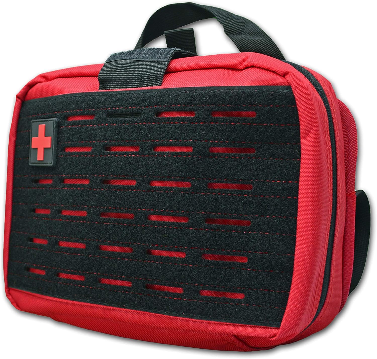 Lightning X Rip-Away Officer's Patrol Tactical Gunshot & Trauma IFAK Kit w/Headrest Mount - RED: Health & Personal Care