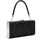 CARIEDO Pearl Rhinestone Bow Flip Clutch for Women - Wedding Prom Cocktail