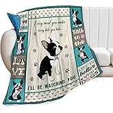 Boston Terrier Throw Blanket Ultra Soft Cozy Plush Cute Boston Dog Lover Flannel Fleece Blankets Lightweight Fuzzy Warm Party Blanket Gifts for Bed Couch Sofa Women Adults 50"x40"