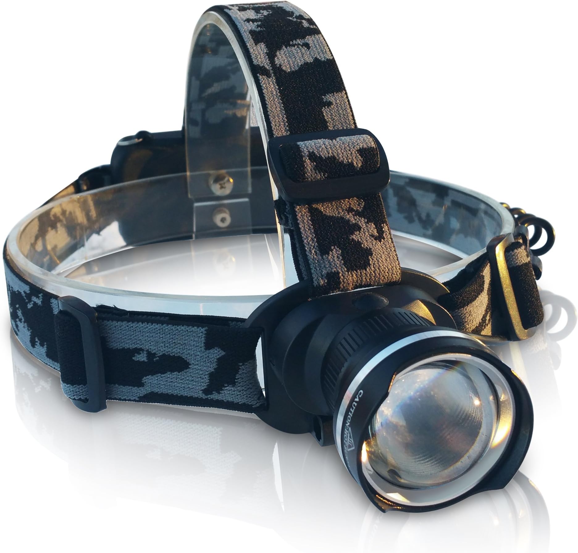 Rechargeable Headlamp for Camping, Fishing, and Hunting - Bright 1000 Lumens Cree LED, Waterproof, Impact Resistant, Also Great for Hiking, Running and Biking From Earth Excursionz Headlamps. Easy to Use, Comes with 2 Lithium Batteries, USB Charge Cord, and USB Wall Charger.