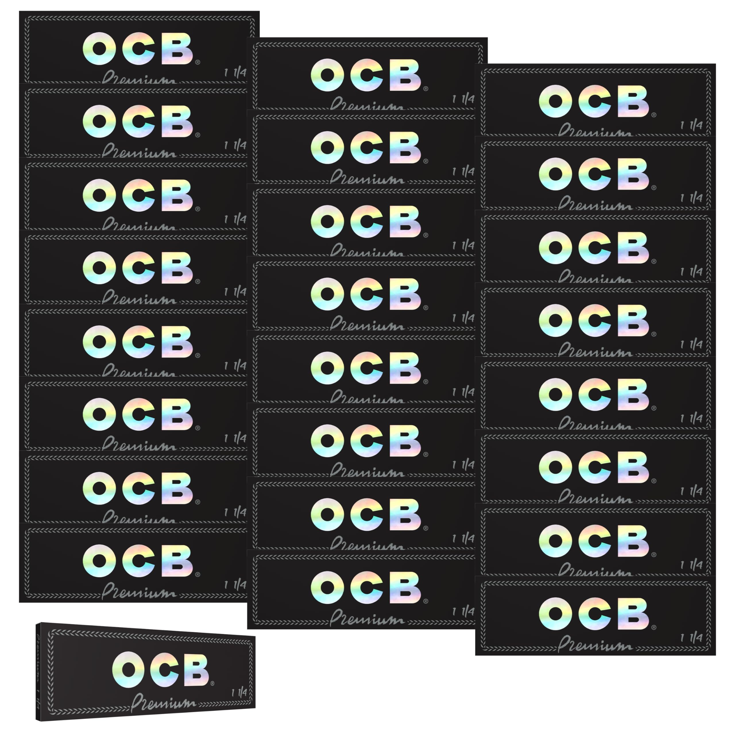 25 x rolling paper OCB Premium Black 1 1/4 - 78mm