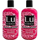 Lu by LatinUs Beauty Rescue Shampoo Set | Hair Repair Shampoo for Dry, Damaged & Color-Treated Hair, Shatavari Infused Glycerin, Daily Repair Hair Products | 12 Fl Oz Each | 2-Pack