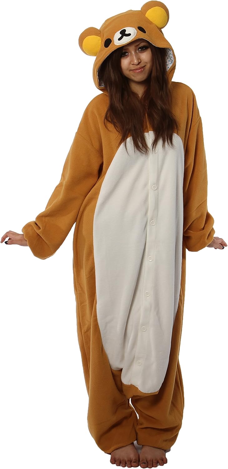 Rilakkuma Kigurumi Onesie Costume (Adults) Brown Buy Online at Best