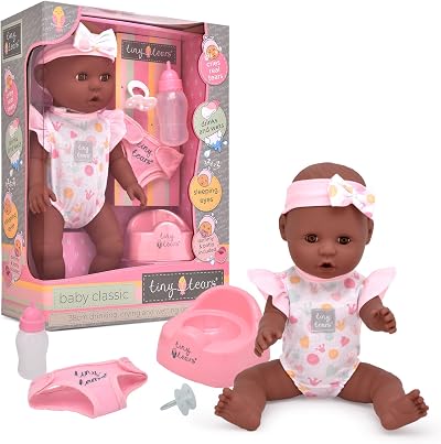 John Adams Tiny Tears Baby Doll 38cm Crying Wetting Interactive Doll