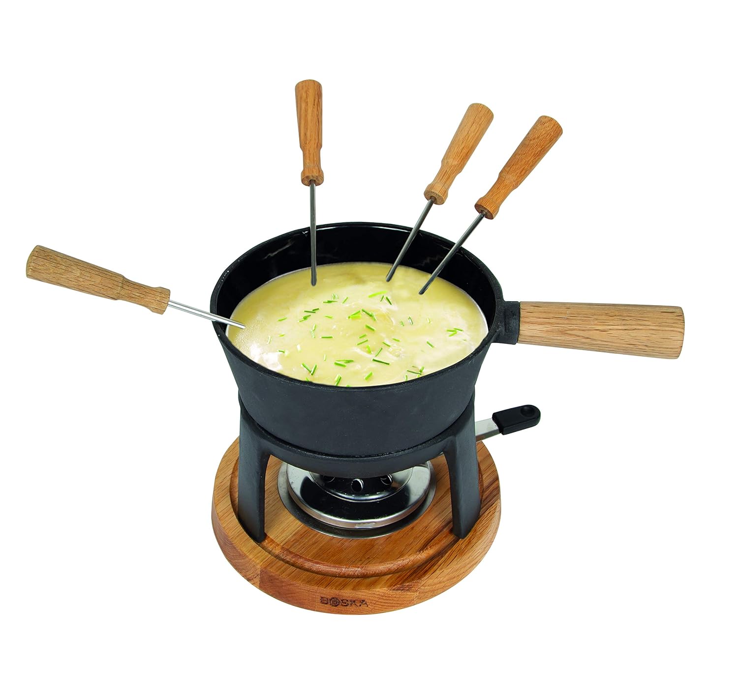 BOSKA Käse Fondue-Set Pro, Edelstahl, braun/Silber/schwarz, 30 x 21 x ...