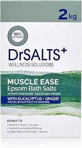 Dr Salts Muscle Ease Epsom Salts 2kg with Eucalyptus Ginger Oils