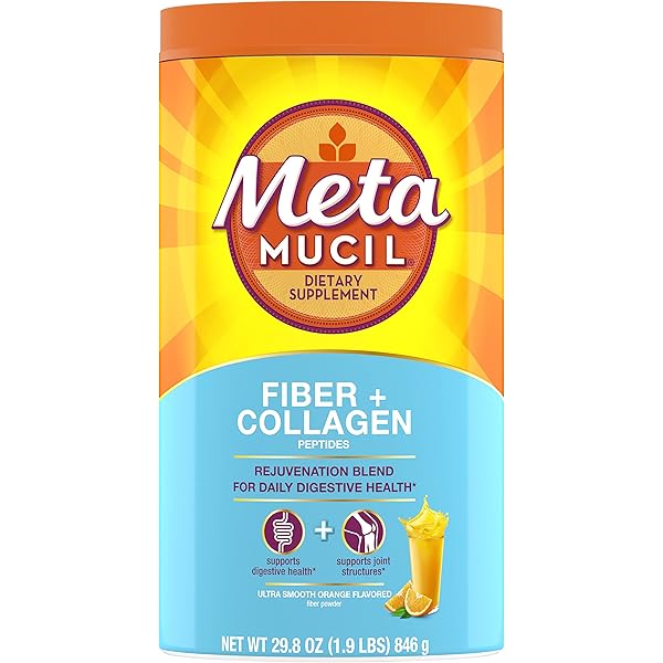 Metamucil Smooth 4-in-1 Psyllium Fiber Powder, Sugar-Free, Orange, 180 Tsp - Foto 11
