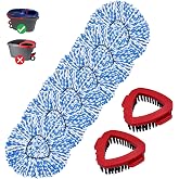 Mop Head Replacement Compatiable with Ocedar RinseClean 2-Tank System, Mircofiber Mop Heads Refill and Scrub Brush for O Cedar Rinseclean Spin Mop, 6 Pack Mop Refills &amp; 2 Scrub Head for Floor Cleaning