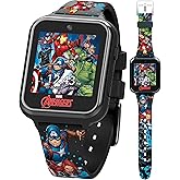 Marvel Avengers Interactive Kids Smartwatch – Touchscreen Watch with Games, Camera, Voice Recorder, Step Tracker, Timer & Alarm – 10 Watch Faces, USB Rechargeable – Fits Wrists 5.5" to 8"