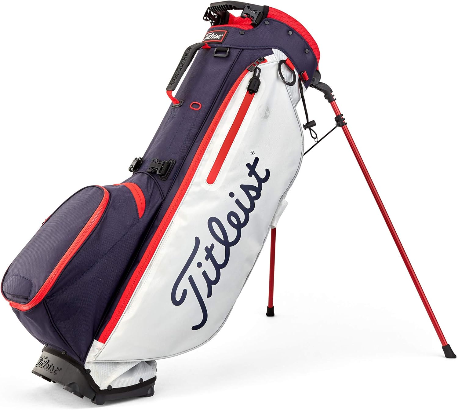 Titleist Players 4 Plus Stand Golf Bag Black/Black/Red : Sports & Outdoors
