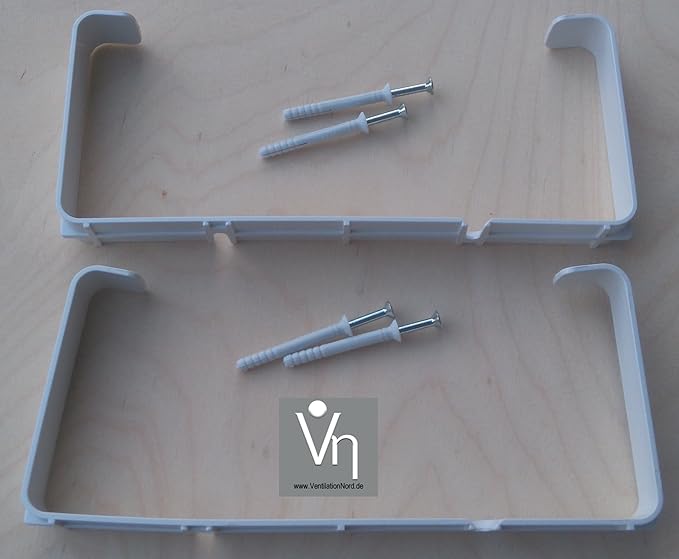 Flachkanal 220x90mm Ø150 Dunstabzugshaube Verbinder, Übergänge auf Rund, Halter, VentilationNord (Kanalhalter zwei Stück)