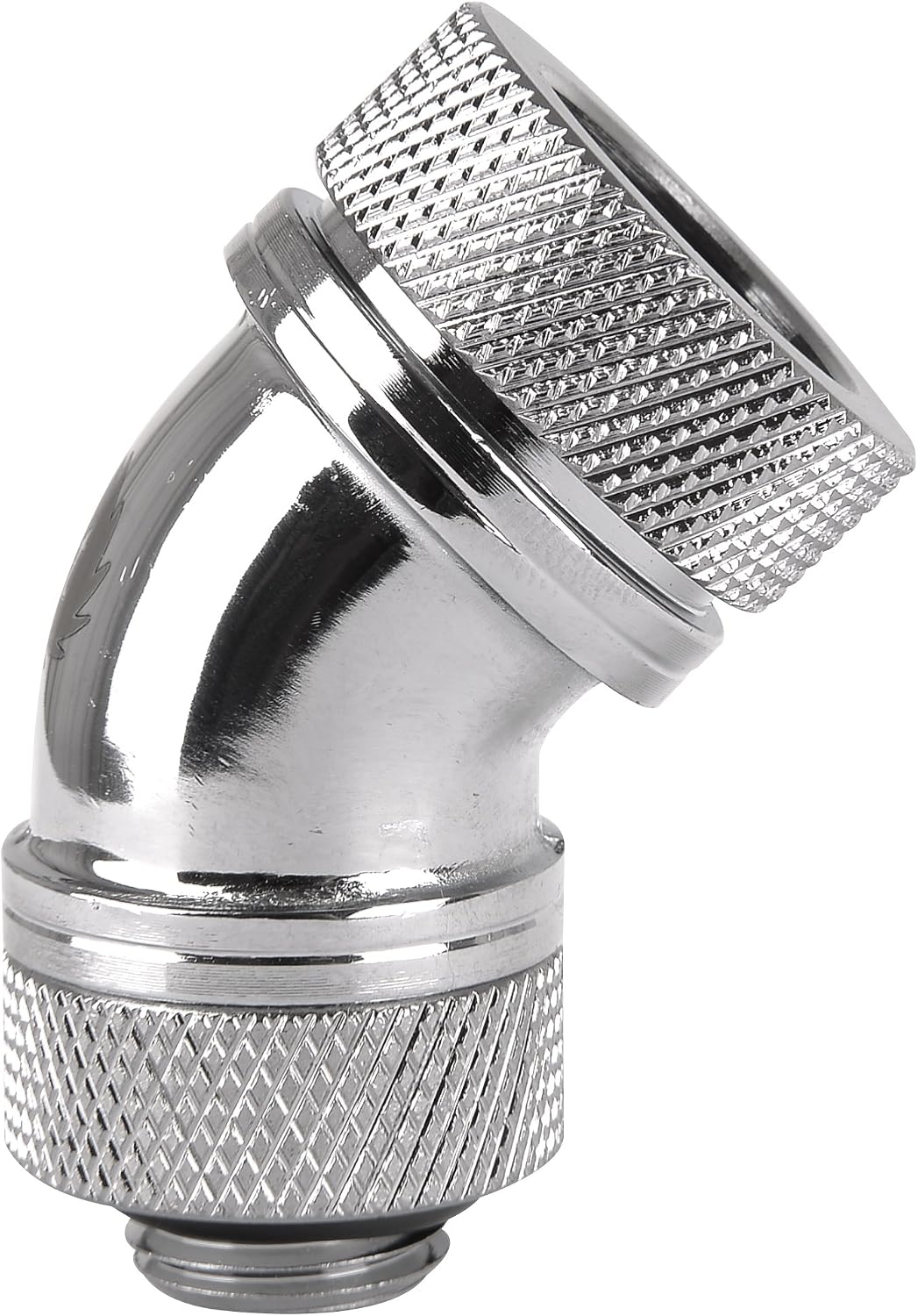 Thermaltake Pacific 16 mm 45-Degree G1/4 PETG Tube Compression OD - Chrome, CL-W096-CA00SL-A
