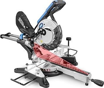 Güde 55250 GRK 210 BS Radial Zug Kapp Gehrungssäge (1500W, Sägeblatt Durchmesser 210m, Schnittwinkel 45/0/45 Grad, Drehtisch 