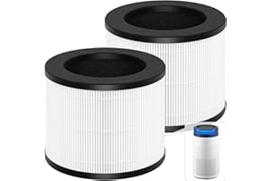 2 Pack Airmega 100 Filter Replacement Compatible with Coway Airmega 100 Air Purifier, 3-in-1 True HEPA and Deodorization Filt