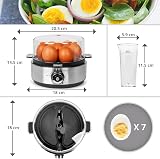Duronic EB40 BK Electric Egg Boiler 7 Eggs Steamer 400W 220-240V view 2
