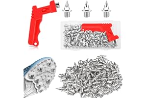 whpqhw 90PCS Track Spikes，1/4 Inch Stainless Steel Track and Cross Country Spikes with Spike Wrench, Replacement Spike for Sprint Sports Short Running Shoes