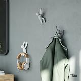 Umbra Buddy Wall Hooks Set of 3 Grey Coat Hangers Accessories view 2