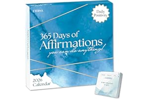 ETERNA GOODS 2026 Positive Affirmations Daily Desktop Calendar | 365 Days Of Affirmations To Motivate, Inspire, and Calm. Positive Self Care Daily Ritual To Nourish The Soul. Daily Rip Off Calendar To Encourage Positivity