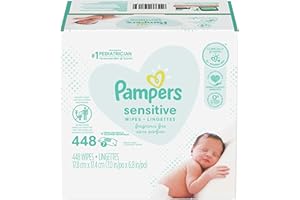 Pampers Baby Wipes Sensitive Perfume Free 7X Refill Packs (Tub Not Included) 448 Count