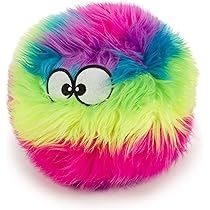 fouFIT Fuzzy Wuzzy Goof Ball Spiker 2-in-1 Dog Ball Toy, Blue